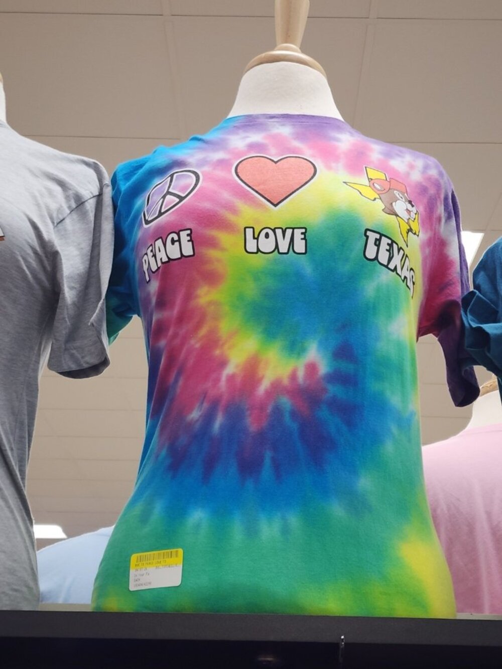 NWT buc ees t shirts Tie Dye 100% Cotton Men's 4X Peace Love Texas Buc-ees